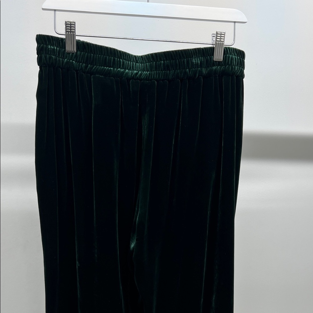 Sandro Dark Green Velvet Joggers - Picture 7 of 7